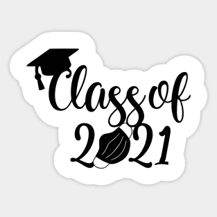 class of 2021 black Sticker